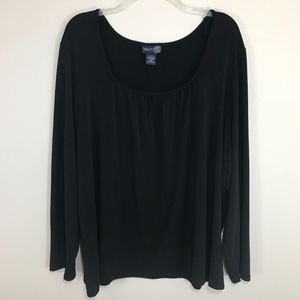 Black Long Sleeve Blouse Shirt Plus Size